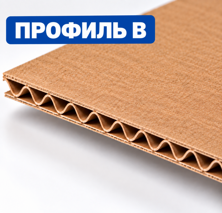 Трехслойный гофрокартон профиль B